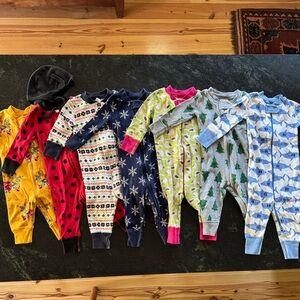 7 Hanna Andersson Sleeper Pajama Bundle sizes 0-12mo